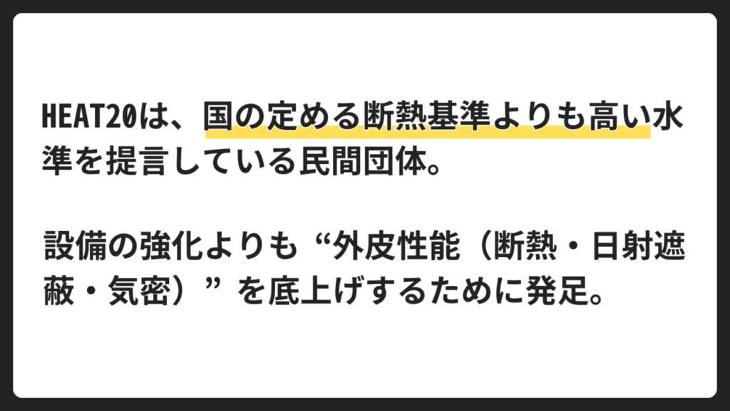 HEAT20とは？設立の背景と目的